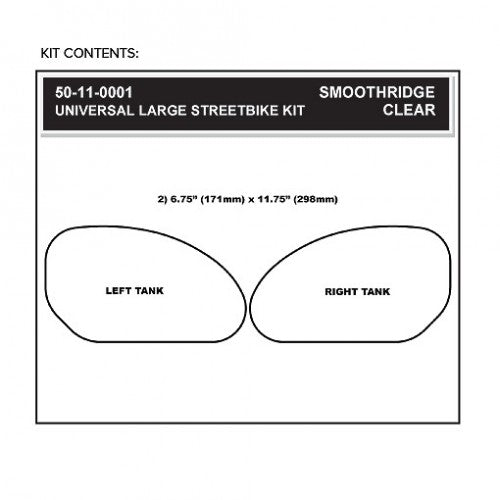 Stompgrip Universal Large Streetbike Kit - Smoothridge Clear