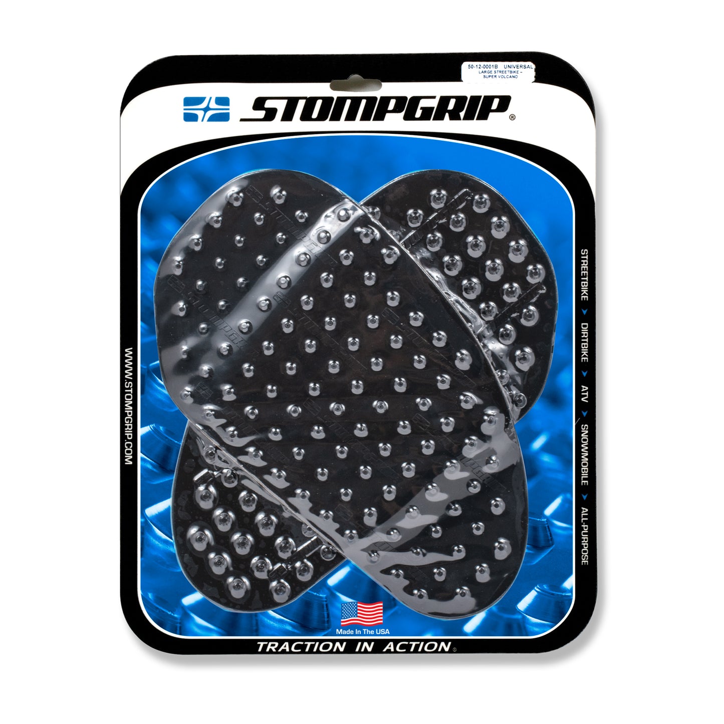 Stompgrip Universal Super Volcano Streetbike Kit Black