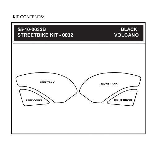 Stompgrip Streetbike Kit Black Fits Kawasaki 07-08 Zx6R