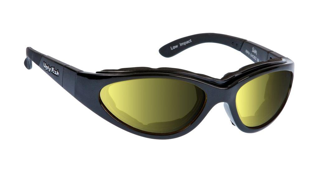 Ugly Fish Slim Matt Black Frame, Yellow Photochromic Lens