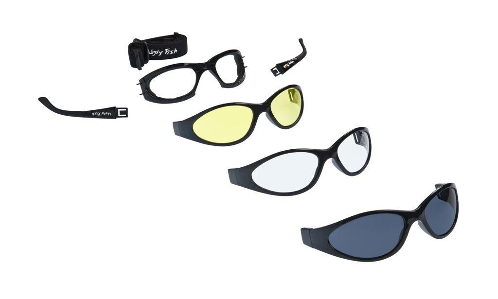 Ugly Fish Slim Matt Black Frame, 3Pk Lens