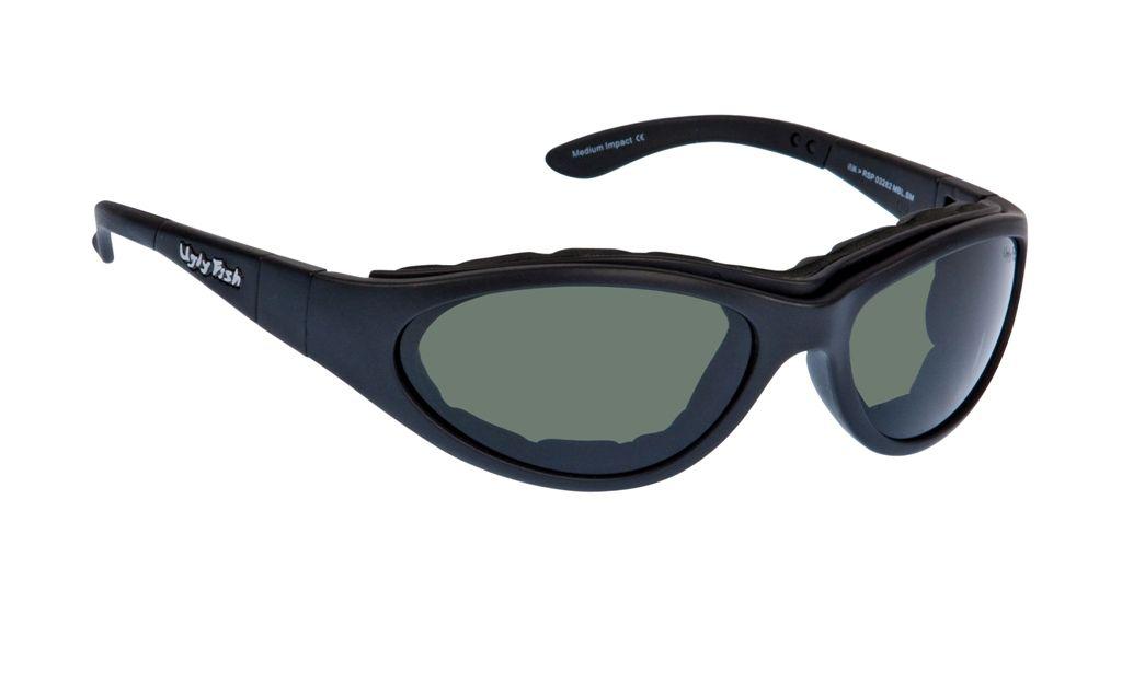 Ugly Fish Glide Matt Black Frame, Polarised Smoke Lens