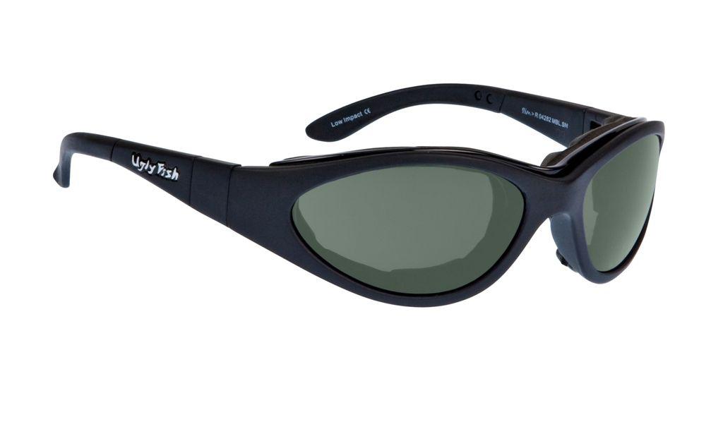 Ugly Fish Slim Matt Black Frame, Polarised Smoke Lens