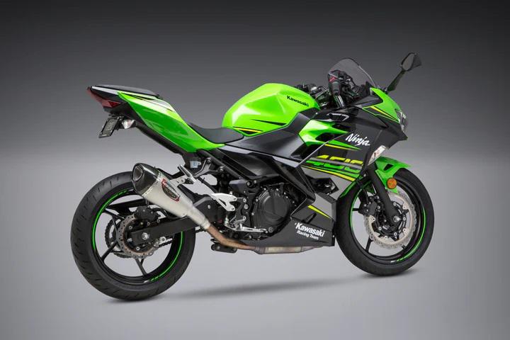 Yoshimura Kawasaki Ninja 400 18-22/Z400 Alpha T Stainless Slip-On Exhaust, W/ Stainless Muffler